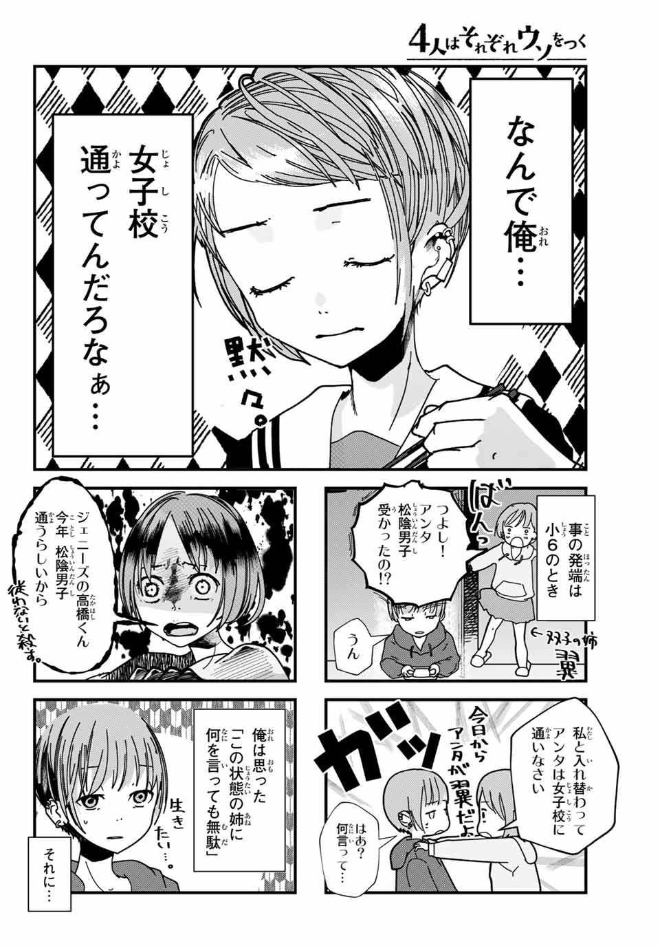 4-nin wa Sorezore Uso wo Tsuku - Chapter 1 - Page 10