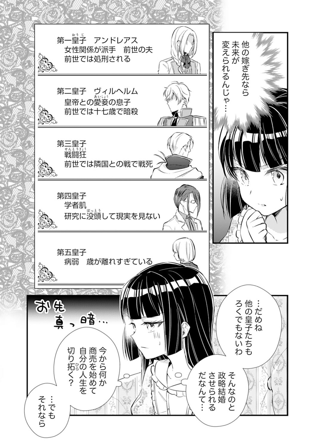 Akuyaku Reijou wa Futatabime no Jinsei de Kaerizaku ~Hametsu Endo wo Kaihi Shite, Koi mo Teii mo Itadakimasu~ - Chapter 1 - Page 25