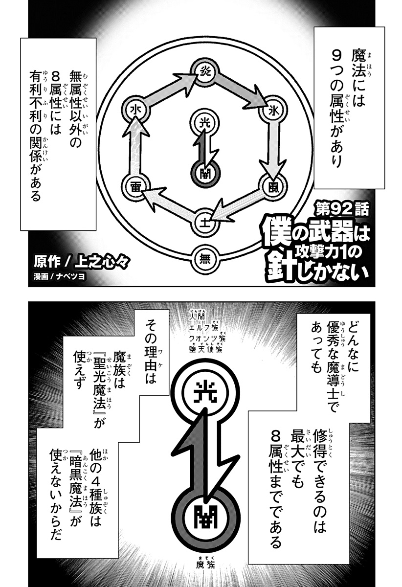 Boku no Buki wa Kougekiryoku 1 no Hari shikanai - Chapter 92 - Page 1