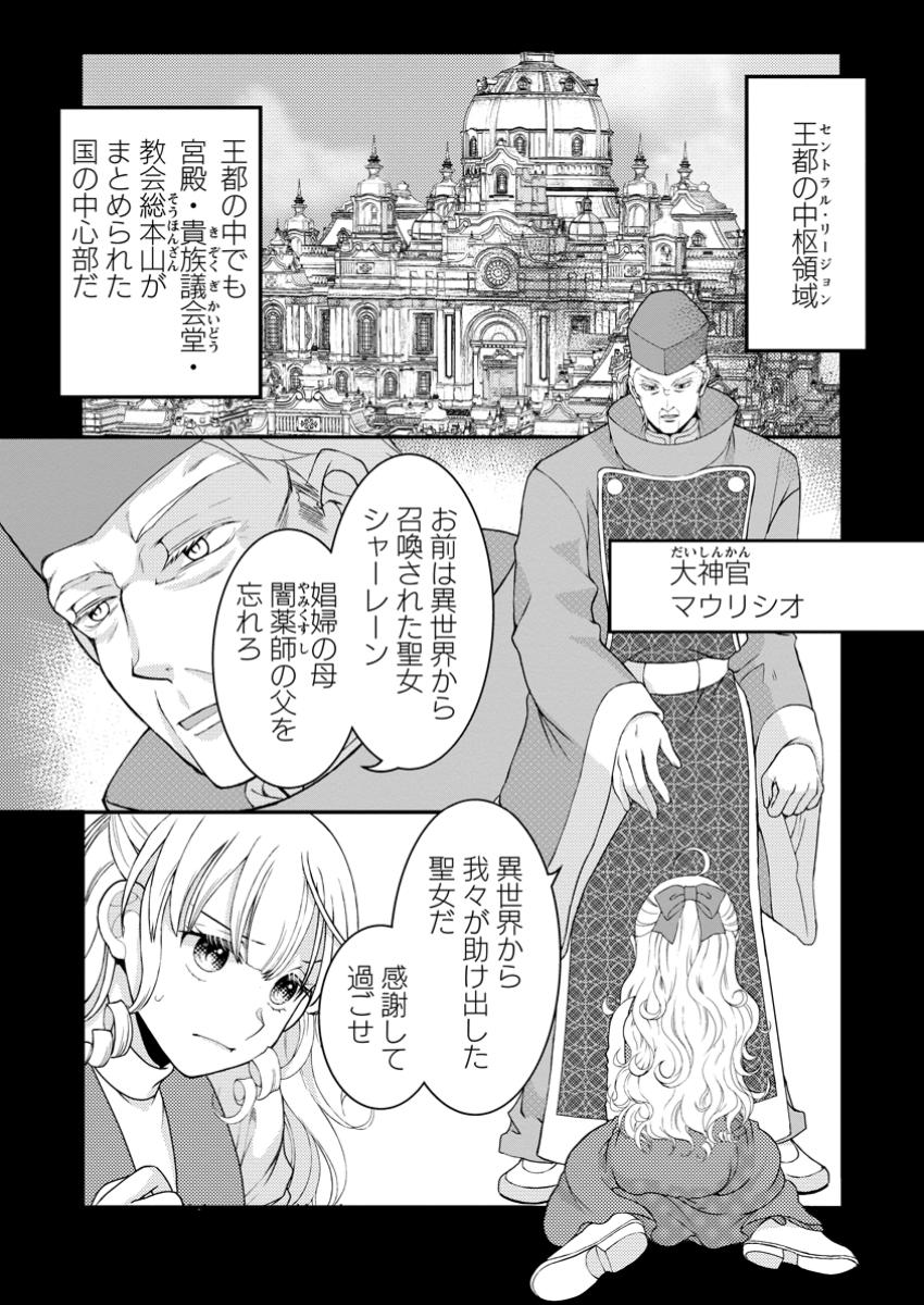 Haribote Seijo wa Youjo ni Nari, Ai no Omoi Kamisama to Tsuihou Life wo Mankitsu suru - Chapter 2.1 - Page 1