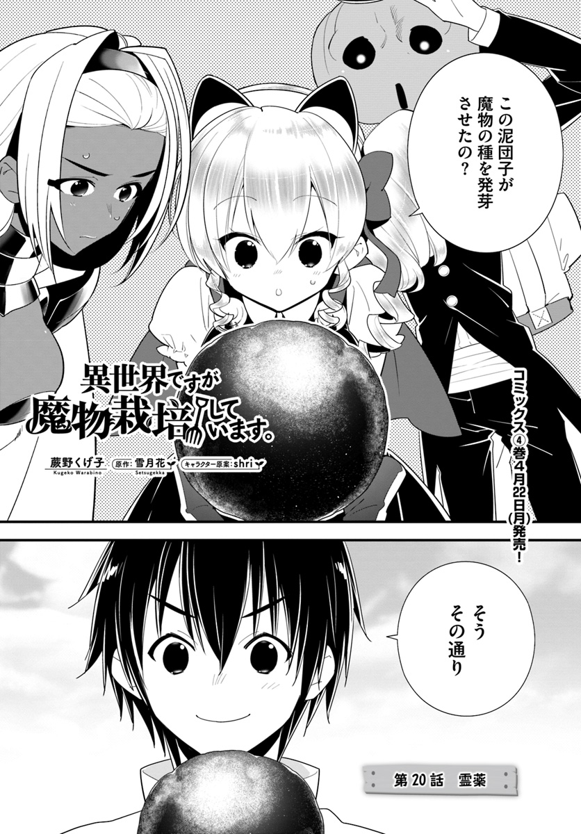 Isekai desu ga Mamono Saibai shiteimasu. - Chapter 20 - Page 1