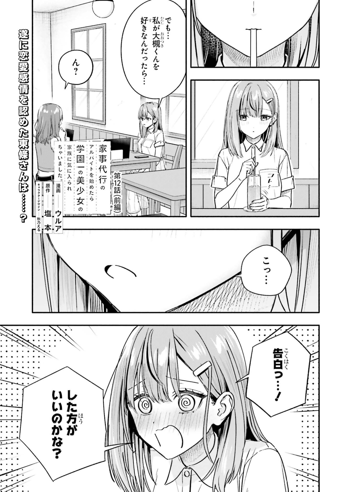 Kajidaikou no Arbeit wo Hajimetara Gakuen Ichi no Bishoujo no Kazoku ni Kiniirarechaimashita - Chapter 12.1 - Page 1