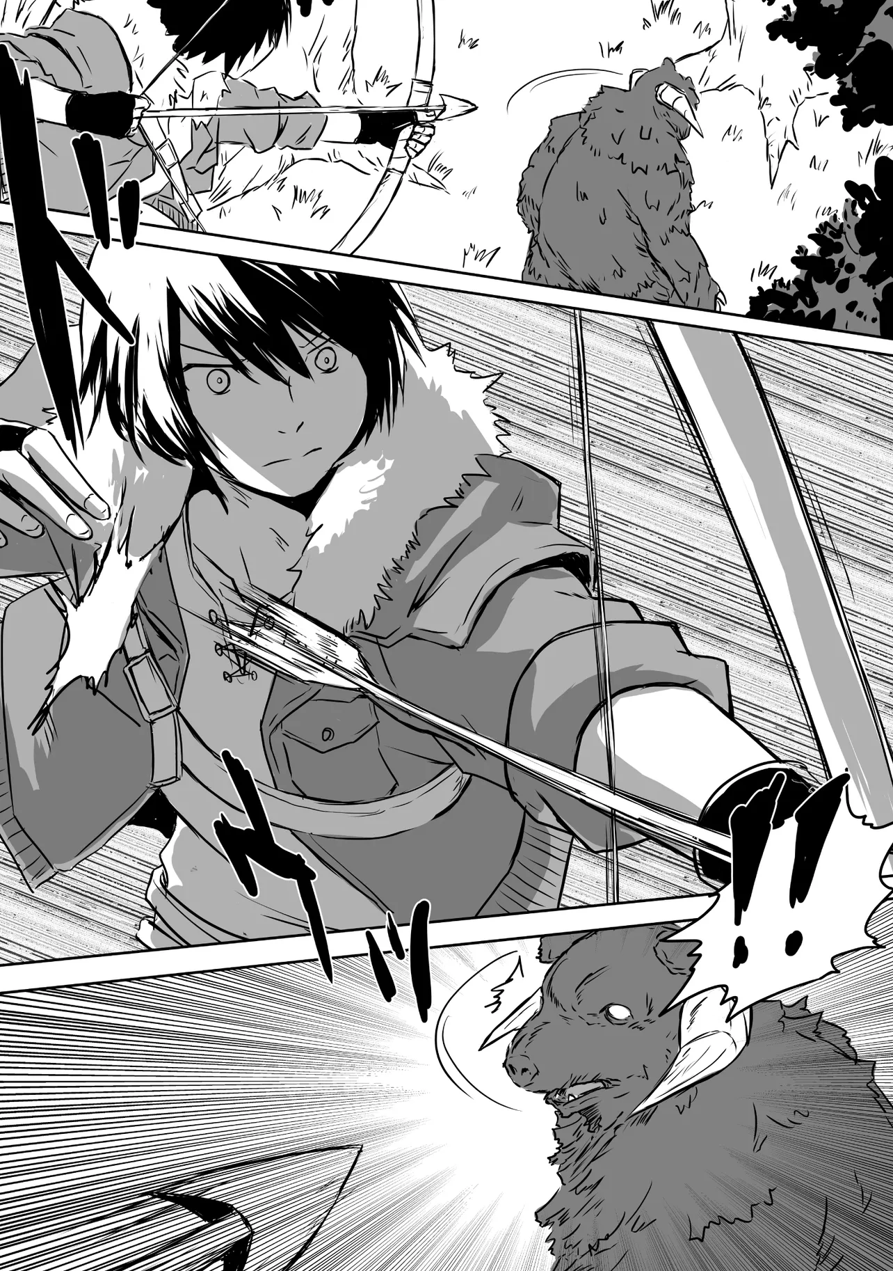 Seiken ga Saikyou no Sekai de, Shounen wa Yumi ni Aisareru ~Fuuin sareta Maou ga Kureta Chikara de Seikenshi-tachi wo Engo shimasu~ - Chapter 1 - Page 35