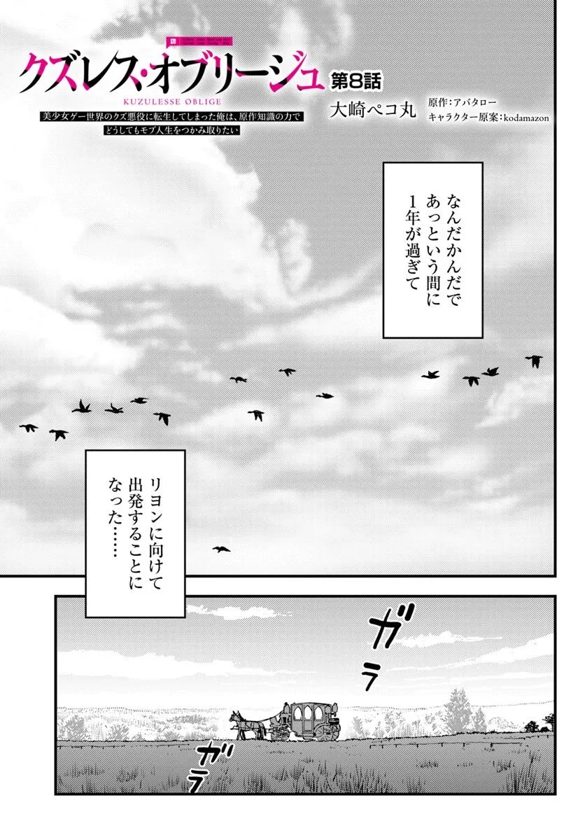 Kuzulesse Oblige: 18-kin Game Sekai no Kuzu Akuyaku ni Tensei Shiteshimatta Ore wa, Gensaku Chishiki no Chikara de Doushite mo Mob Jinsei wo Tsukami Toritai - Chapter 8.1 - Page 1