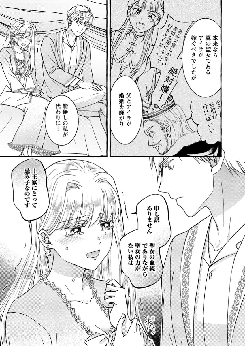 Migawari no Ochikobore Ikenie Seijo wa Tekikoku wo Ototo ni Dekiai sareru - Chapter 1 - Page 17