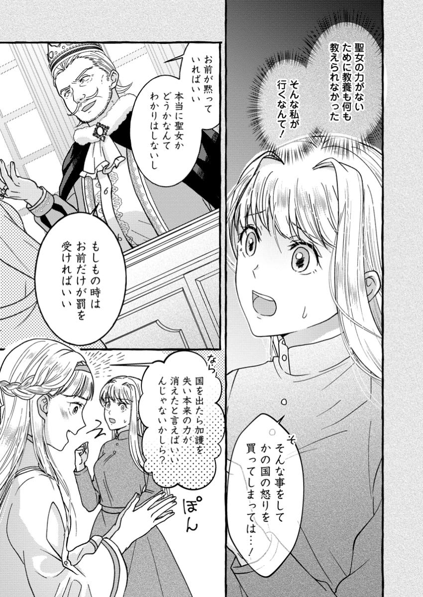 Migawari no Ochikobore Ikenie Seijo wa Tekikoku wo Ototo ni Dekiai sareru - Chapter 1 - Page 9