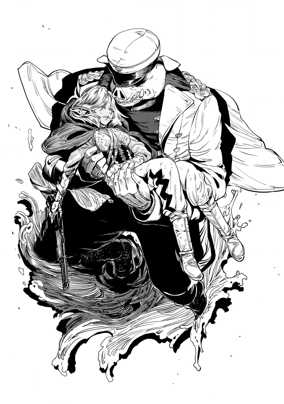 Orcsen Oukokushi - Yaban na Ooku no Kuni wa, Ikanishite Heiwa na Elf no Kuni wo Yakiharau ni Itatta ka - Chapter 1 - Page 55