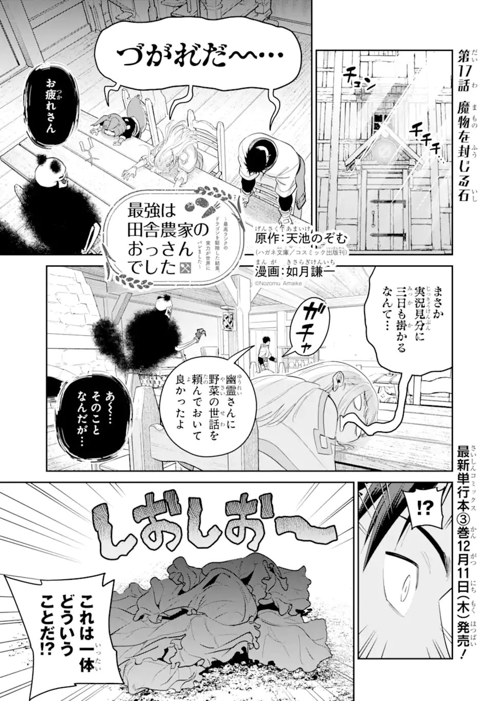 Saikyou wa Inaka Nouka no Ossan deshita: Saikou Rank no Dragon o Kujo Shita Kekka, Jitsuryoku ga Sekai ni Baremashita - Chapter 17.1 - Page 1
