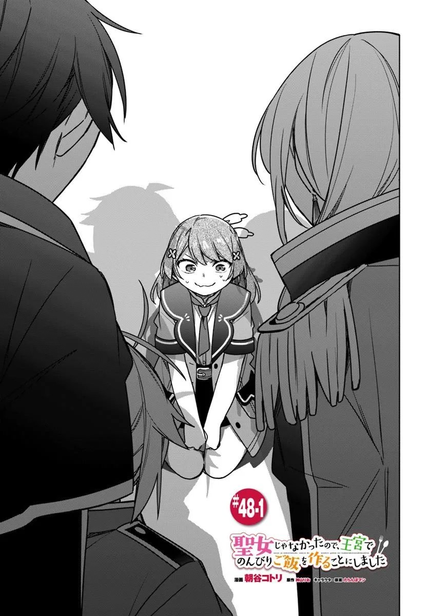 Seijo ja Nakatta no de, Oukyuu de Nonbiri Gohan wo Tsukuru Koto ni Shimashita - Chapter 48.1 - Page 1