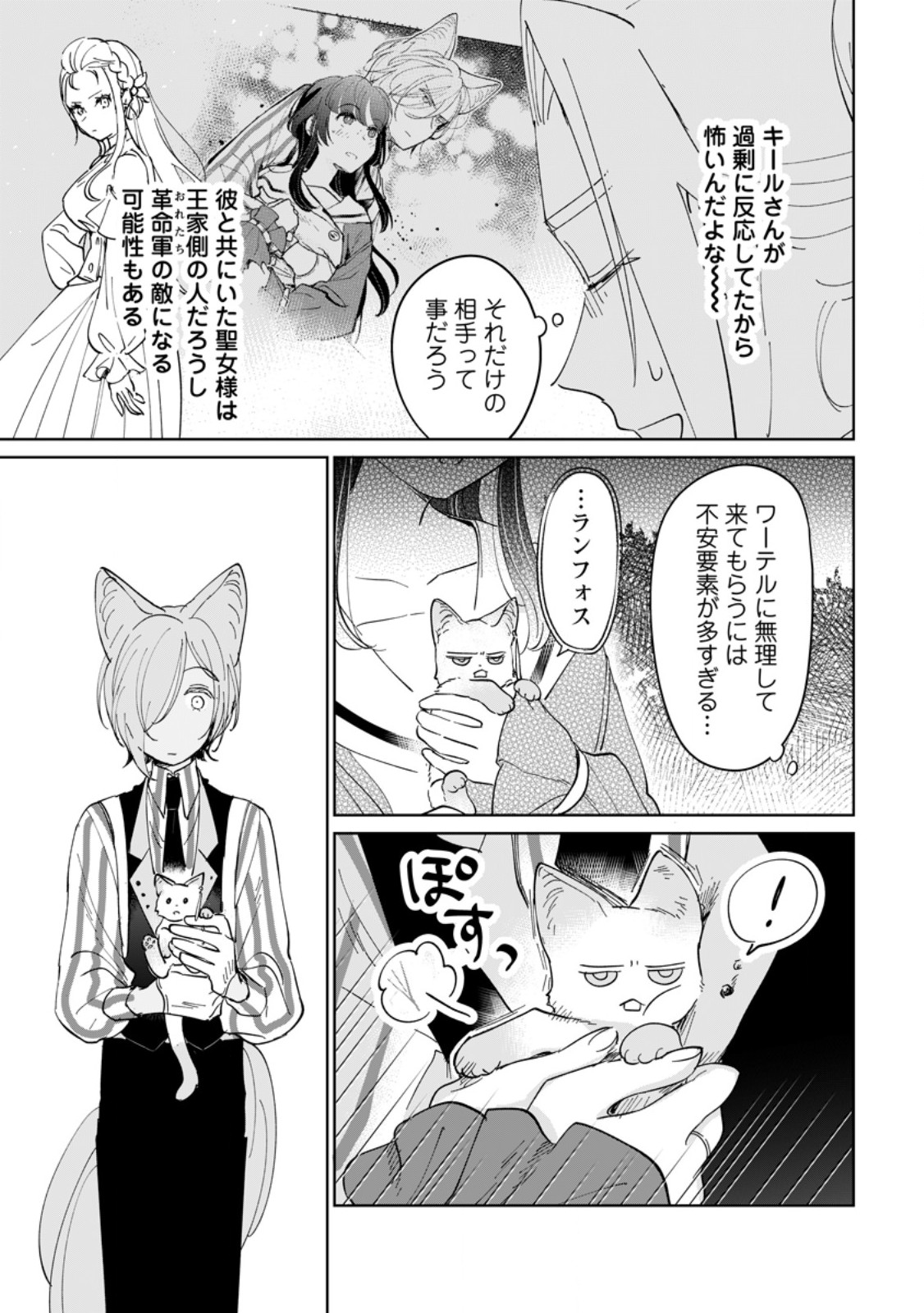 Seijo Janai to Tsuihou saretanode, Mofumofu Juusha (Seijuu) to Onigiri wo Nigiru - Chapter 50.1 - Page 9