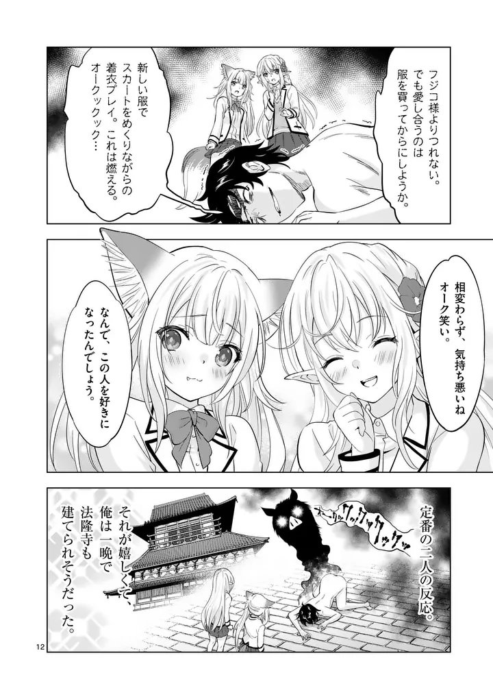 Shijou Saikyou Orc-san no Tanoshii Tanetsuke Harem Zukuri - Chapter 113.1 - Page 12