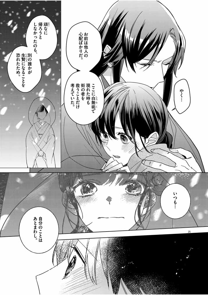 Shinigami no Hatsukoi ~Botsuraku Kazoku no Reijou wa Ai wo Shiranai Shinigami ni Totsugu~ - Chapter 6 - Page 25