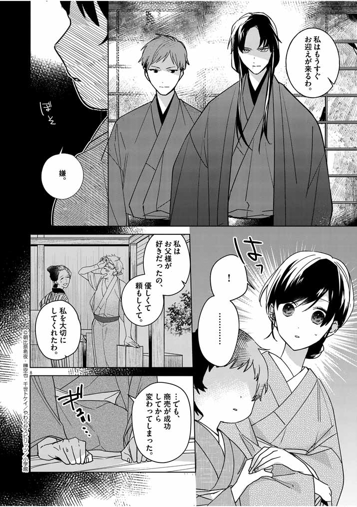 Shinigami no Hatsukoi ~Botsuraku Kazoku no Reijou wa Ai wo Shiranai Shinigami ni Totsugu~ - Chapter 6 - Page 8