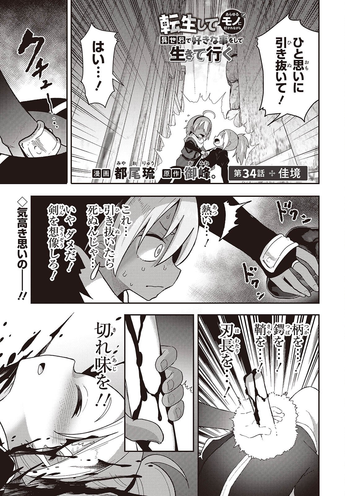 Tensei shite Arayuru Mono ni Sukarenagara Isekai de Suki na Koto wo shite Ikiteiku - Chapter 34 - Page 1