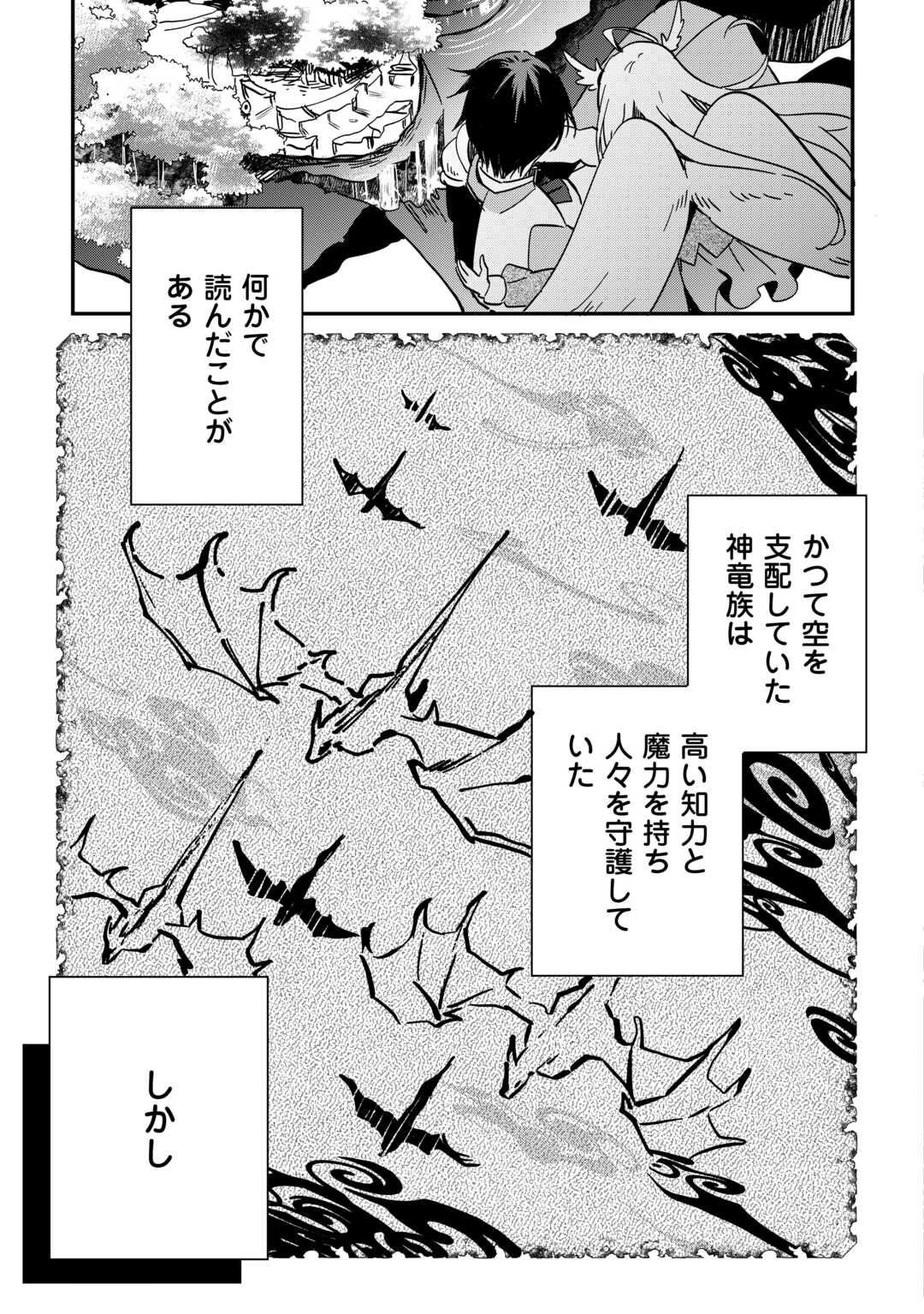 Tokage (Hontou wa Shinryuu) wo Shoukan Shita Seijuu Tsukai, Ryuu no Senaka de Kaitaku Life - Chapter 1.2 - Page 22