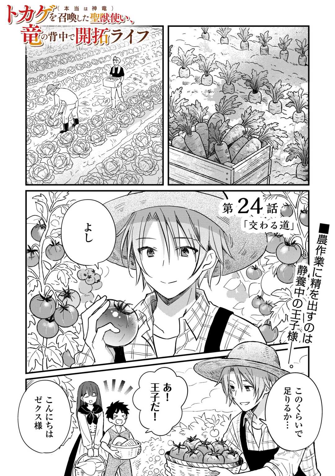 Tokage (Hontou wa Shinryuu) wo Shoukan Shita Seijuu Tsukai, Ryuu no Senaka de Kaitaku Life - Chapter 24 - Page 1